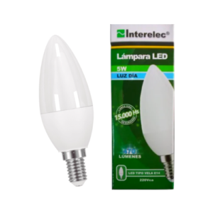 Foco LED Luz cálida tipo vela 5w