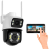 Cámara IP Domo SEISA 4MP P2P 192X1080P Externa IP69 DUAL IPC-ZAS08